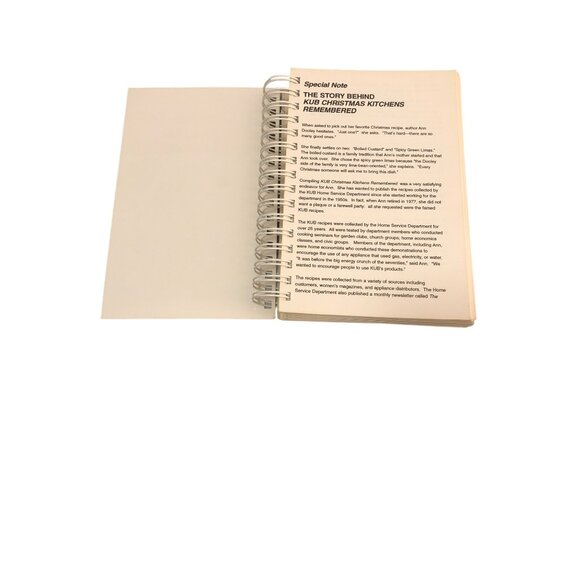 KUBs Christmas Kitchens Remembered Cookbook  Spiral-Bound  Holiday Recipes Tips - Picture 7 of 12